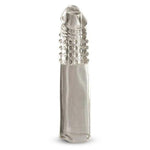 Our penis sleeves offer that extra bit of an extension. This clear penis sleeve is firm and fits most penises. With a thick solid tip, here is where the extension has about 2cm extra firm length. This product fits over entire penis and may also delay ejaculation.