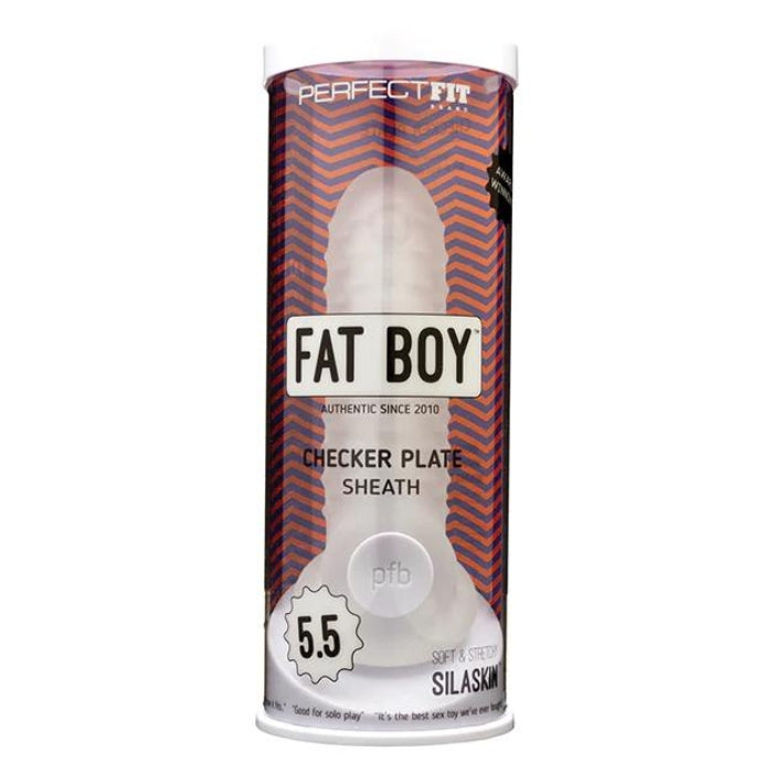Perfect Fit Fat Boy Checker Plate Penis Sleeve - 5.5 inch