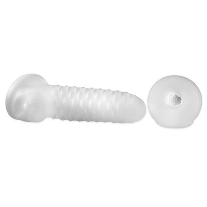 Perfect Fit Fat Boy Checker Plate Sheath adds girth to your penis. Fitting comfortably over your penis, the checkered ribbing adds an impressive intensity that is sure to satisfy any partner, regardless of gender or entry point. Slide your balls through the connected scrotum loop for an added twitch of pleasure.