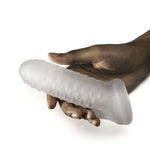 Fat Boy Checker Box Sheath 6.5 inches Clear from Perfect Fit Brand. Like our original Fat Boy penis sheath, but with a new textured surface. Adds noticeable girth to your penis without being too much for your partner to handle. Made of super soft and stretchy SilaSkin, it is designed to give both partners intense pleasure.