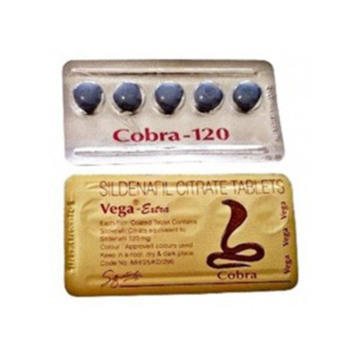Cobra blue 120mg Pills for Men, for those seeking an enhanced sexual experience. These powerful pills are designed to promote strong and lasting erections, providing an incredible boost to your performance and pleasure. Each pill is carefully crafted to deliver increased stamina, improved endurance, and heightened sexual satisfaction. Comes in a pack of 5 pills.