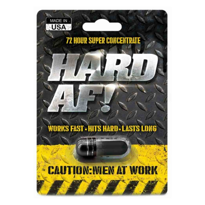 Hard AF Pill for Men, the ultimate solution for those seeking a powerful boost in sexual performance and satisfaction. This specially formulated pill is designed to maximize your potential, providing rock-hard erections that last longer. Experience increased stamina, enhanced endurance, and intensified pleasure. Comes in a pack of 1 capsule.