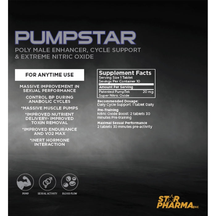 Pumpstar Pills for Men, the ultimate enhancement supplement designed to elevate your performance and maximize your pleasure. These specially formulated pills are crafted to support male vitality, boost stamina, and promote longer-lasting erections. Comes with 2 capsules.