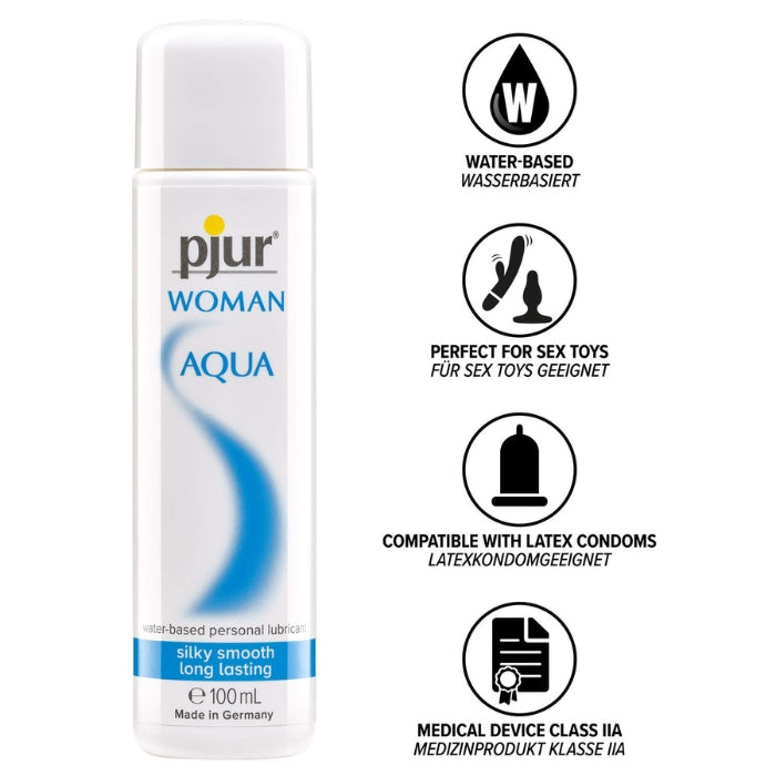 As the name suggests, Lubricant Water Based Pjur Woman is a water-based lube especially designed for women in mind, which means not only does it feel absolutely fantastic, it is non-staining and is also very easy to clean off. Pjur Woman water-based is ideal for use with condoms and all adult toys. Allergy tested PH balanced and suitable for sensitive skin.