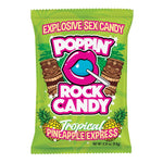 Poppin’ Rock Candy brings an explosive element to oral sex for couples with unique, authentic flavors, offering something for every taste! Ideally used during couples oral sex. Sweet candy crystals create a fizzy, popping sensation of tiny explosive bubbles when they hit the tongue.
