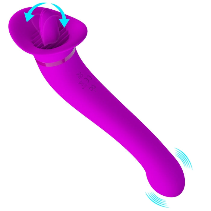 Tremendous licking and vibration! A perfect product that stimulates all the right spots. Not only does it feature an exciting licking function in 12 modes with stimulating dots but it also stands out with its 12 strong vibration modes. This clever vibrator stimulates the vagina with hot vibrations. However, the clitoris doesn't miss out either because it gets pleasured by the small tongue. Waterproof. USB rechargeable.