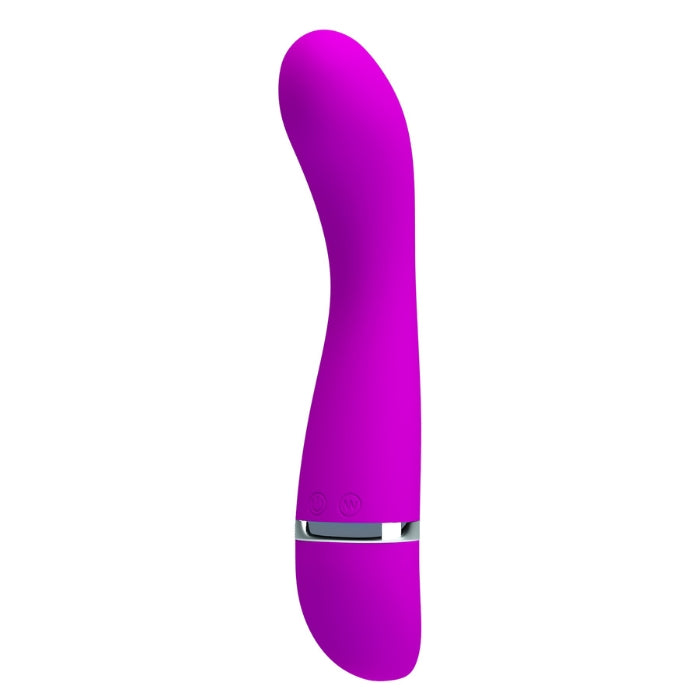 Enjoy endless nights of unbelievable pleasure with this 30 function curved G-spot vibrator. This sex toy is shaped with a rounded and slightly bulging head that will provide intense stimulation for all of your pleasure points. Takes 2 AAA batteries (not included).