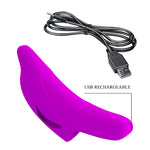 Fingerplay is more satisfying with this slip-on silicone vibrator. Build your pleasure from scratch with 10 vibration intensities and patterns. Body-safe and easy to clean, feel your way to the top with this dolphin. Enjoyed externally and internally, the velvet-smooth sheath slips on to extend your rubbing range with an angled, textured fingertip that doesn’t just scratch the surface of your satisfaction!