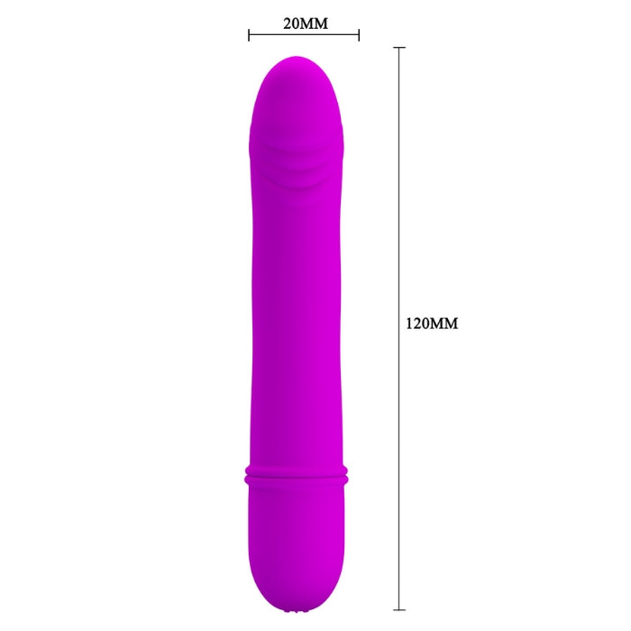 Luxury silicone G-spot vibrator is equipped to provide you with incredible pleasure night after night. The shape of this sleek and stylish toy is smooth and slightly curved with a penis-like head to ensure perfect G-spot and clitoral stimulation. The handle is easy to hold during use and gives the toy a beautiful look. This massager offers 10 functions of vibration intensities for you to choose from. Takes 1 AAA battery (not included).