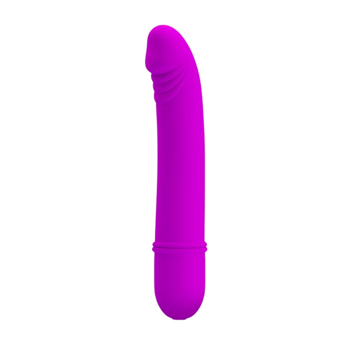 Luxury silicone G-spot vibrator is equipped to provide you with incredible pleasure night after night. The shape of this sleek and stylish toy is smooth and slightly curved with a penis-like head to ensure perfect G-spot and clitoral stimulation. The handle is easy to hold during use and gives the toy a beautiful look. This massager offers 10 functions of vibration intensities for you to choose from. Takes 1 AAA battery (not included).