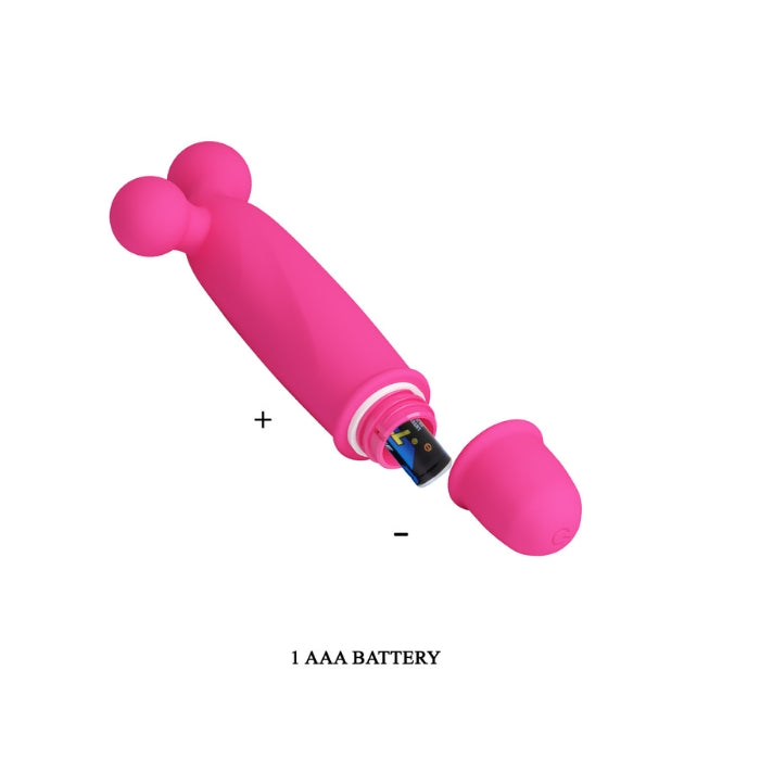 This specially designed vibrator gives you full-featured stimulation that can bring you over the edge with pleasure. This high quality item is tailor-made to deliver the most mind-blowing orgasms you can imagine. This vibrator has 10 different vibration modes and it is waterproof. Takes 1 AAA battery (not included).