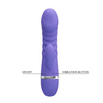 This super soft silicone 7 function rabbit vibrator is amazingly equipped to provide you with intense pleasure night after night. The shape of this sleek and stylish purple toy is smooth and curved with a thick head to reach your inner G-spot, and a smaller curved rabbit for clitoral stimulation. 