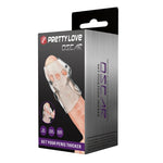 With a silky-soft TPR material, the cock sleeve is soft and stretchy but strong enough to stay on.It can fit most penis sizes, hugging close to the skin, trapping the blood in your penis and helping you achieve longer lasting and stronger erections. It is also suited for progressive potency training and prolonging the sweet time by reducing the stimulation on sensitive parts of the glans, delaying the ejaculation.