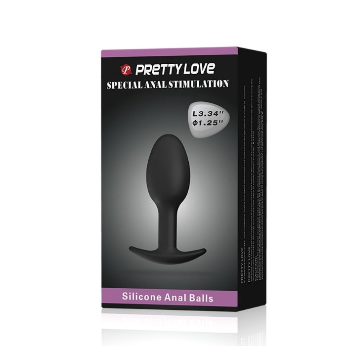 Add a little rhythm and shake to your sex life with this sensation-inducing Pretty Love Heavy Balls Silicone Butt Plug. This weight will cause the balls to knock and shake, creating a unique sensation that once inserted will cause the wearer's muscles to contract and respond to the sensations. Length 84mm by 32mm diameter.