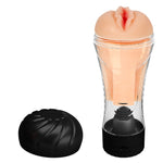 The Pretty Love Vibrating Masturbator Cup will quickly bring your solo play to new heights. Its ribbed inner sleeve and tantalising lifelike texture will stimulate your cock almost exactly like the real thing. Explore the intense vibrations as you explore. Takes 3 AAA batteries (not included).