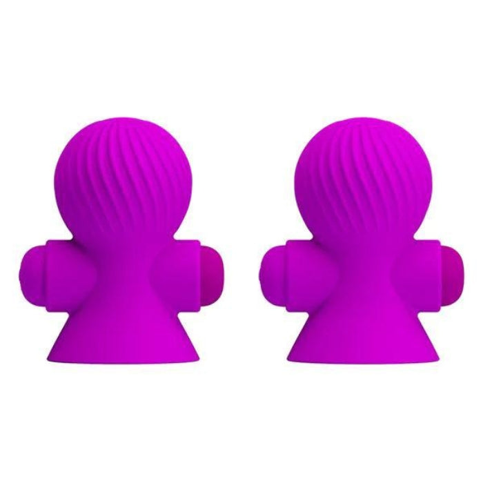 Pretty Love Vibrating Nipple Suckers provide you with stimulating sensations like a lover's caress. Work your way through the 12 functions and take pleasure in all that they offer. The Nipple Suckers are USB rechargeable for your convenience, have powerful vibrations, are made from body-safe Silicone and are waterproof for fun in and out of the water.