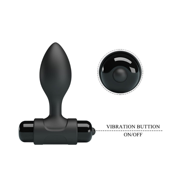 The Pretty Love sensations butt plug promises incredible pleasure for beginners and experienced users alike. The ultra-soft silicone and tapered tip allows the plug to slip gently inside you while the firm, T-shaped base comfortably nestles between your cheeks. Experience the sensation of the vibrating bullet with 1 vibration setting in total. Takes 1x AAA battery (not included).