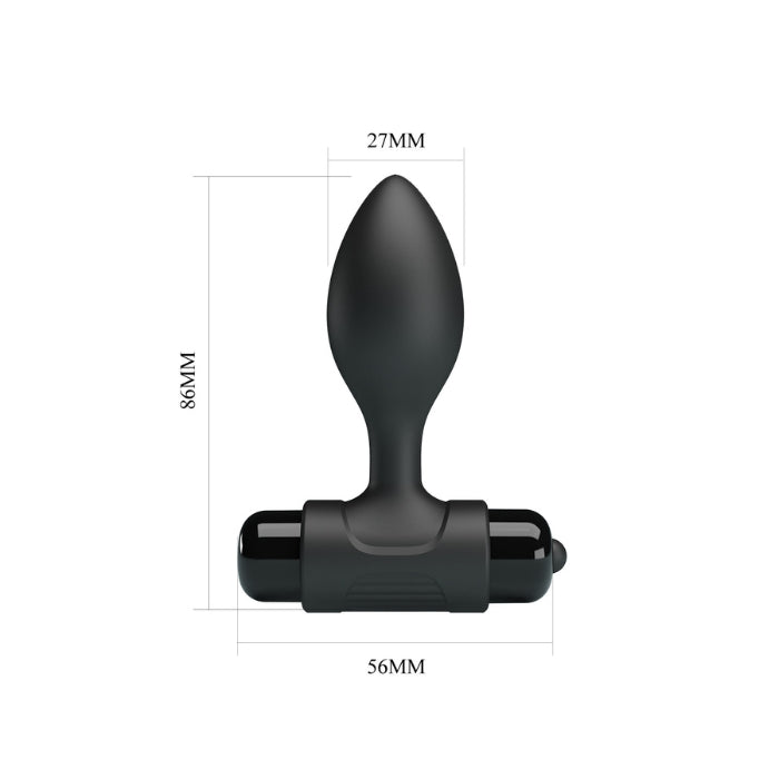 The Pretty Love sensations butt plug promises incredible pleasure for beginners and experienced users alike. The ultra-soft silicone and tapered tip allows the plug to slip gently inside you while the firm, T-shaped base comfortably nestles between your cheeks. Experience the sensation of the vibrating bullet with 1 vibration setting in total. Takes 1x AAA battery (not included).