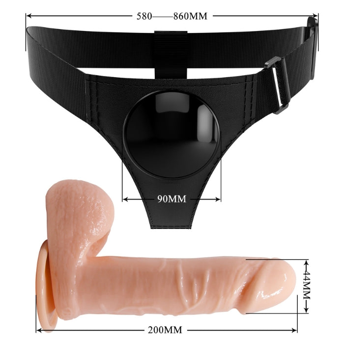 This universal strap-on harness is a great choice for beginners and experts alike. Made from soft and stretchy fabric for a form-fitting design . With a realistic look and feel, this lifelike dildo is your ultimate sidekick for unforgettable, pleasure-packed nights. Stick to your universal strap-on harness. Perfect for partnered play.