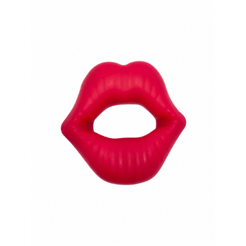 Cock Ring Vibrating Lips Fuschia 10F (USB)