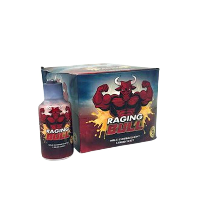 Raging Bull Male Enhancement Liquid Shot helps with recovery between intercourse, size increase in thickness and in length, Stamina increased to long lasting, Sexual confidence increased, Better ejaculation control, All natural, no harmful synthetic chemicals. Take one hour before sexual activity to aid energy, libido and sexual performance.