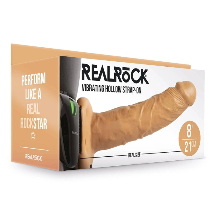 Vibrating RealRock Hollow Strap-On! This gear will give you extra girth and length, help you last longer, reduce premature ejaculation, help you perform even if you have erectile dysfunction and never disappoint your partner ever again. The Strap-On is adjustable, so it will fit any body shape. This model has a multi-speed vibrator that will please you in all the right places. The controller can be clipped to your waistband, so you don’t have to worry about where to put it (hands free).