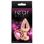 Rear Assets Rose Gold Anal Plug with Pink Stone Heart - Medium. Anal play has never been a prettier sight with this gorgeous jeweled, steel anal plug. Bulbous in form, a tapered tip ensures an easy introduction, while the broad steel bulb fills and satisfies. Perfect for anal enthusiast.