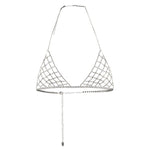Elevate your allure with our Rhinestone-Embellished Triangle Bralette. This stunning piece combines the delicate allure of a classic triangle bralette with the added sparkle of rhinestone embellishments. It's the perfect choice for those who desire a touch of glamour in their intimate attire. Whether worn for a special occasion or to add a little extra sparkle to your everyday, this bralette is sure to make you feel captivating and confident.