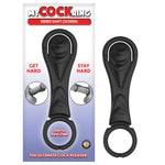 My Cockring Ribbed Shaft Cock Ring. Get hard by placing the cock ring at the base of the shaft or or stay hard by placing the cock ring on the top of the, the options are in your hands. Made from 100% Silicone the ultimate cock pleaser is also waterproof.  Size length 1.75 inches, height 5.75 inches.