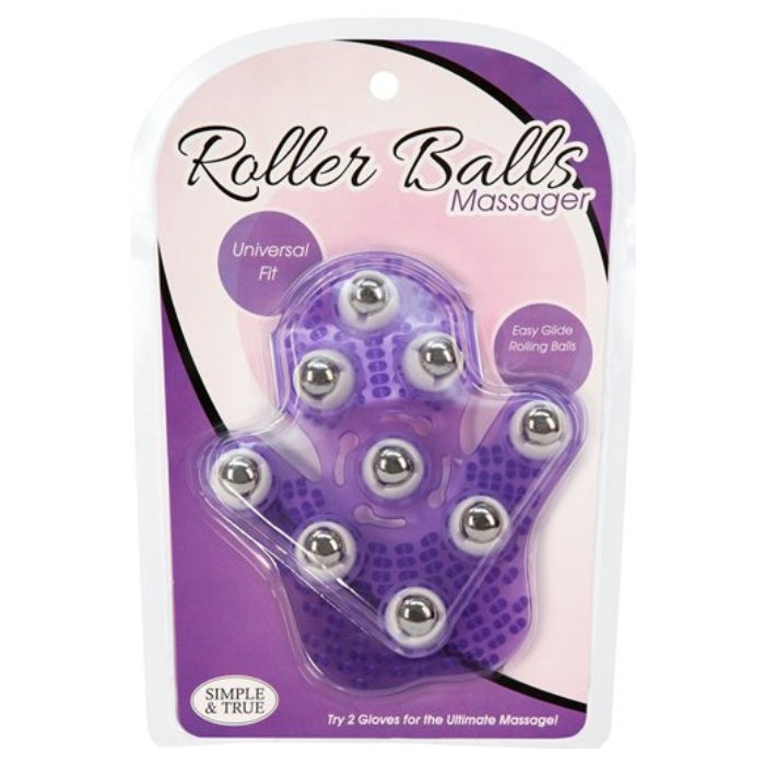 Massages are something that everyone loves to give and receive. Elevate the experience with the Roller Ball Massage Glove in a simple way with big results. This easy to use glove features an adjustable strap that fits over almost any hand: left or right. Featuring 9 metallic balls evenly distributed over the glove for the best coverage, each ball is able to roll 360 degrees which means you can move your hand in any direction over the skin.