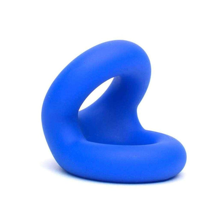 Rugby Silicone Cock Ring - Blue