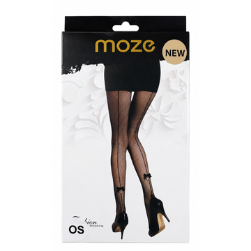 Lingerie Stockings Black Fishnet Moze with Bow