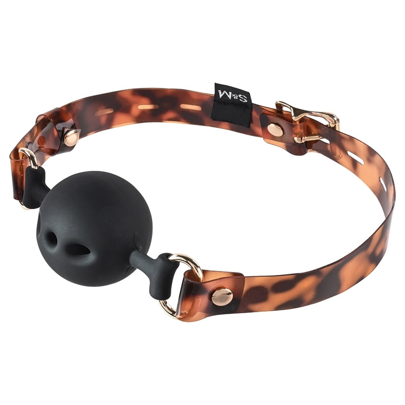 Relinquish control and revel in the release with the Amber Ball Gag, artistically designed with an adjustable Amber tortoiseshell inspired strap for a fashionable feel. The malleable material allows for a comfortable fit, making it ideal for your own sensual sanctuary.
