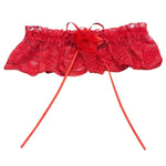 Satin & Lace Garter - Red