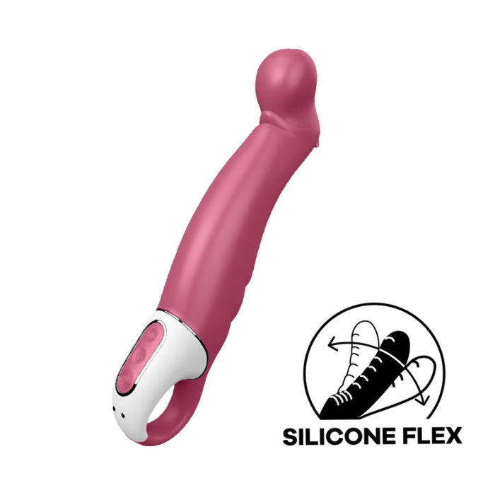 Satisfyer Petting Hippo has 12 exciting vibration patterns with a voluminous tip and a flexible shaft.