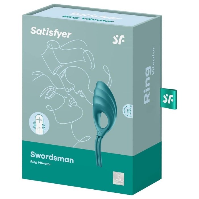 The Satisfyer Swordsman, made of silicone, provides a sensational blood retention effect that can enhance pleasure for both partners and result in pronounced hardness. The ring's size can be easily adjusted using the slider, making it ideal for beginners. 2 vibration programs that can be easily controlled via the one-touch button. USB rechargeable and waterproof for bath or shower play.