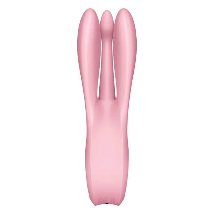 The Satisfyer Threesome 1 is a seductive lay-on vibrator that boasts not one, not two, but three flexible arms with three powerful motors that will leave you begging for more. Sensual stimulation of the clitoris and labia, or anywhere you can imagine.