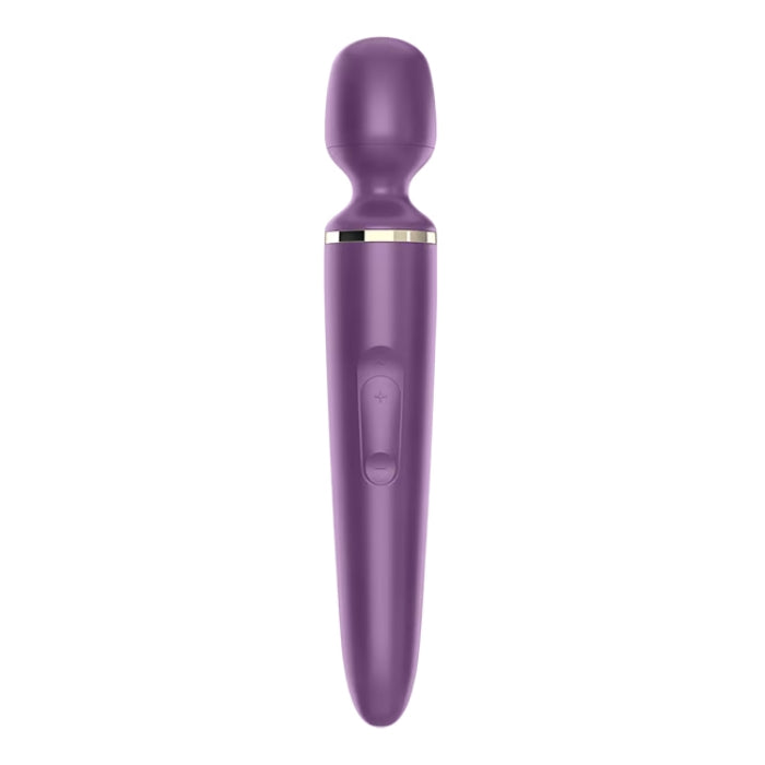 It's streamlined shape and impressive size is uniquely designed for targeted pressure that soothes tension and eases stress. Suitable for full-body therapeutic massages, the Wand-er Woman will tantalize you, or your lover, with soul-clenching stimulation of your most intimate parts. Satisfyer Wand-er Woman works everywhere on your body. You can choose between 50 exciting vibration combinations consisting of 10 rhythms and 5 intensities. Rechargeable, waterproof and 15 year warranty.