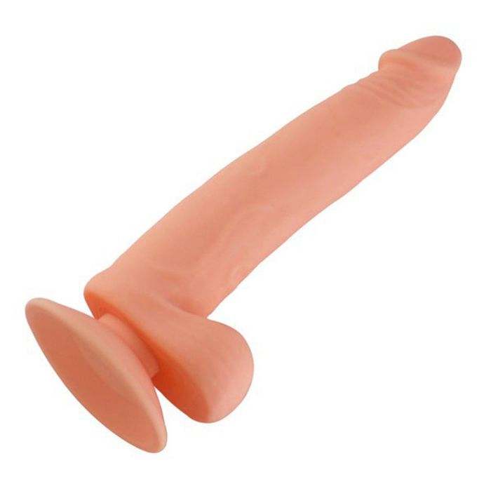 This perfectly sculpted dildo has a phallic head, skin-like folds and a veiny shaft that feel just like the real deal. Johnny has a flexible shaft that moves with you and solid testicles that add a delightful realism. The suction cup base mounts on most smooth surfaces for hands-free fun on your own, or you can even pop it in a strap-on harness.