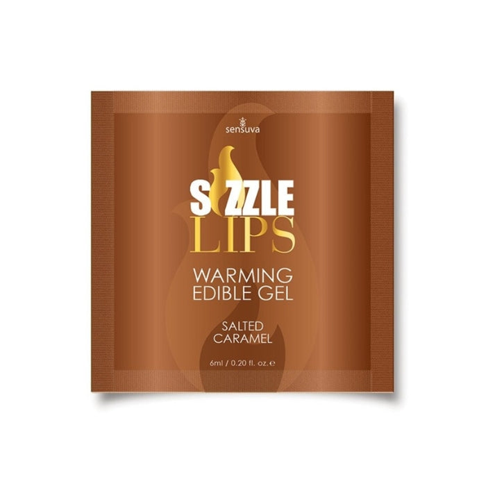 Sensuva Sizzle Lips Warming Edible Gel - Salted Caramel (6ml)