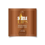 Make your partner blush with Sizzle Lips, the Edible Warming Gel that feels hot when you blow on it. The more you rub it in, the warmer it feels. Sizzle Lips Warming Gel is an especially great tasting, glycerin-based gel with no unpleasant after-taste! Salted Caramel Flavour