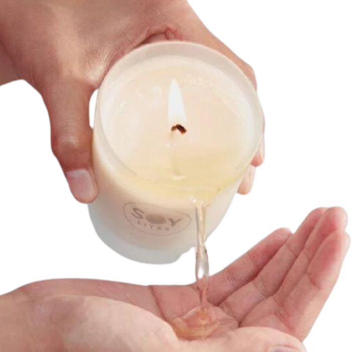 A range of natural soy based aromatherapy body candles. SoyLites takes pride in innovating eco-authentic products that your skin will love, while engaging your mind, body and spirit. Inspired by sensuality, this blend is both relaxing and gently stimulating, inducing clarity of mind with Ylang Ylang and Rosewood.