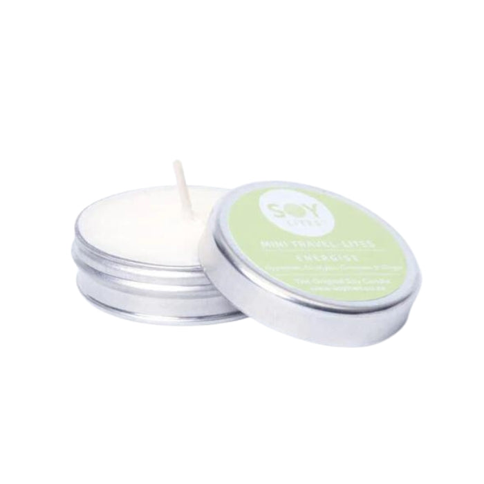 SoyLites Mini Massage Candle - Energise with Peppermint, Eucalyptus, Geranium & Ginger (15ml)