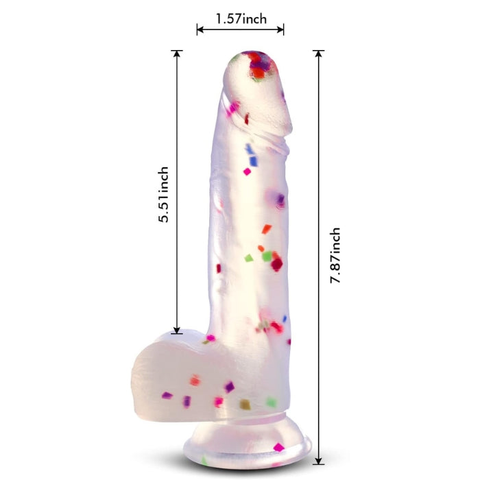This Spectacles Colour dildo will have you climaxing harder than ever. This dildo slides inside so smoothly for deep sensual thrills. The tip is slightly enlarged to provide G spot stimulation with a suction cup for hands free adventures. Dildo is 14 cm in length, is made from body safe material and waterproof.
