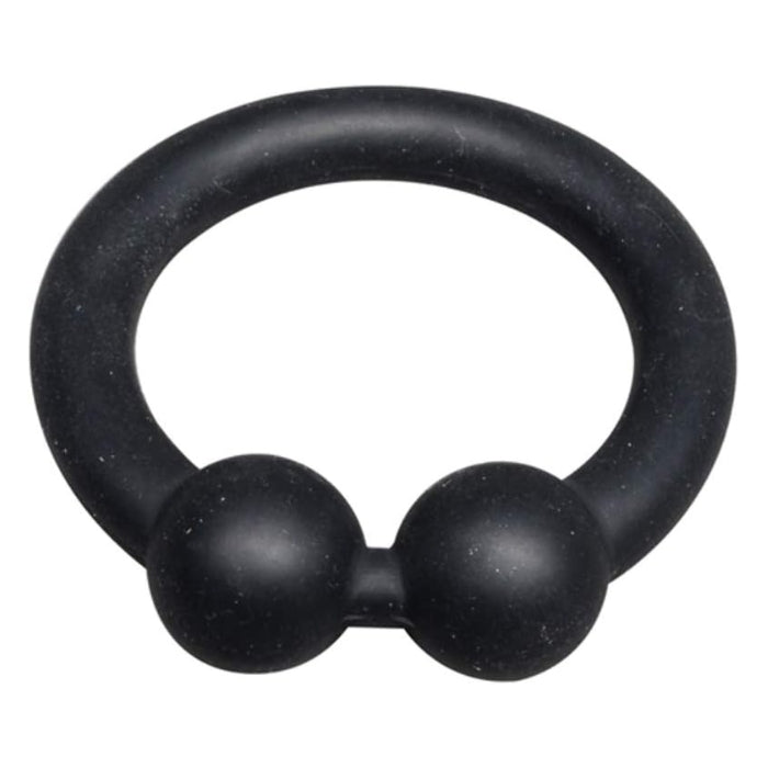 This modern designed cock ring has the shape of a bullring piercing. Can be pre-heated in warm water or cooled slightly in the fridge. Diameter: 4.8 cm. The rings have a special cut-out that reduces pressure on the urethra.