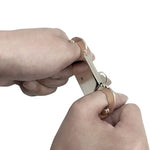 Thumb cuffs are adjustable and can be used on fingers and toes. Short link chain which allows hardly any room for movement. If you want to really restrict your sub these thumbcuffs are an interesting option. They have to think hard to figure out how to do tasks. Perfect for the more exprienced DOm and Sub....