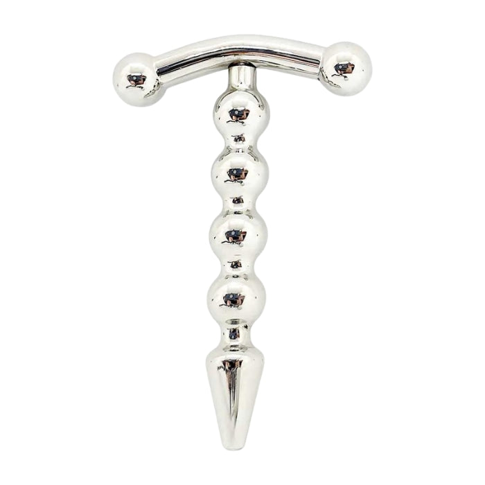 Urethra plugs are designed to be inserted into the urethra to stimulate the tip of the penis from the inside which can be great for giving that feeling of fullness that some men seek. The plug features a stopper to guarantee that it won't be completely sucked in. It has 4 nodules for increased sensation. Diameter 4-6mm, Length 56mm, Insertable length 50mm.