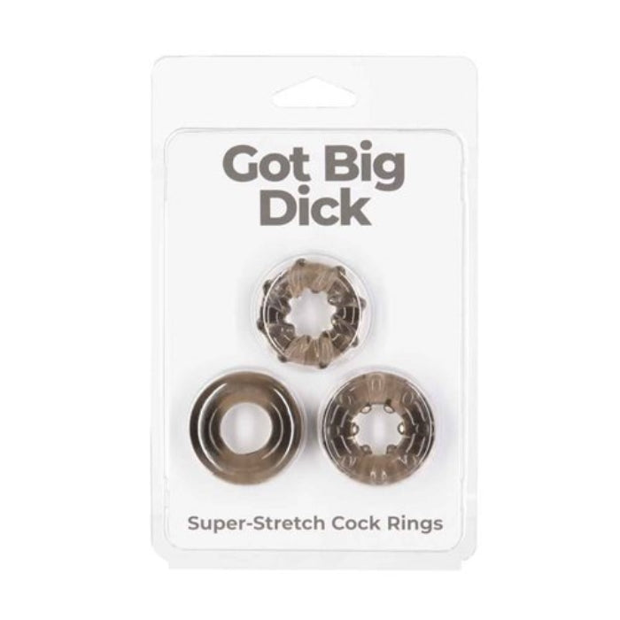 Stretchy Cock Ring Set of 3 - Clear