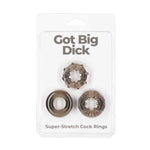 This 3 pack of cock rings designed to maximize erections and make you better and harder. Each ring has a different shape and texture to provide a different stimulation every time and are 100% body safe. As stretchy as the rings are, they are also super durable and offer the perfect snug fit. Get your hands on this incredible value pack today!