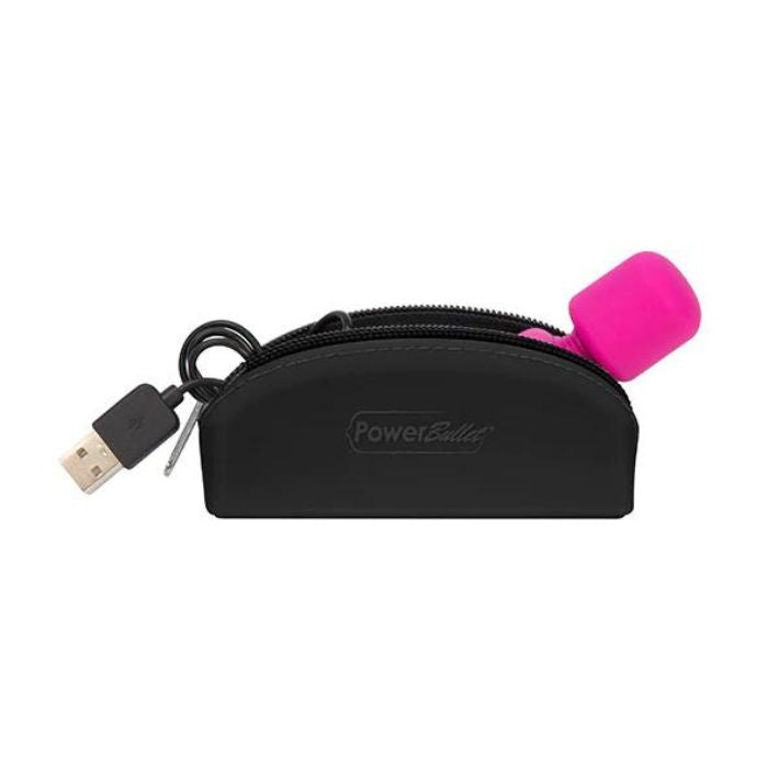 The Swan Palm Power Pocket Comes with a cute durable storage case for the wand and the charger.